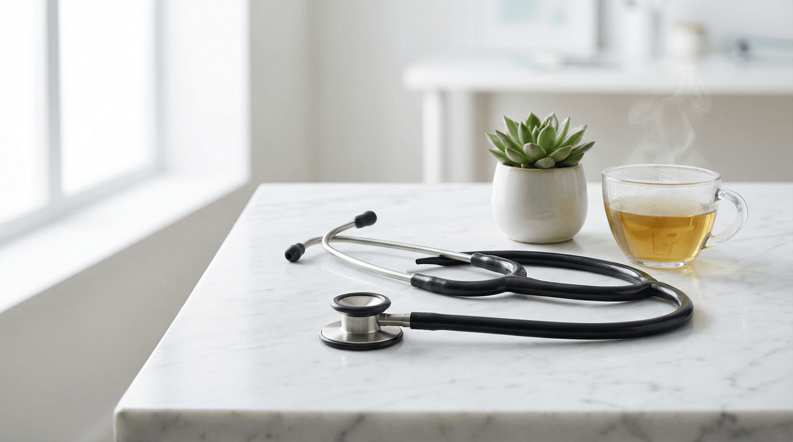 Clean professional medical and health information disclaimer background