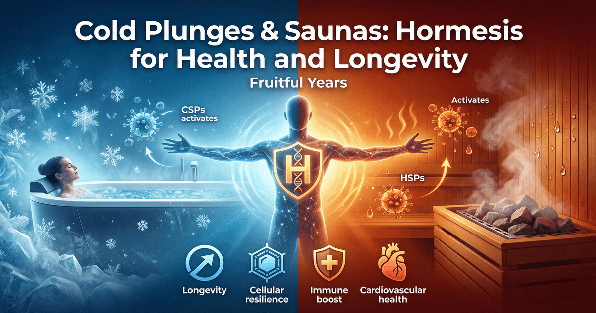 Cold plunges and saunas for hormesis and longevity