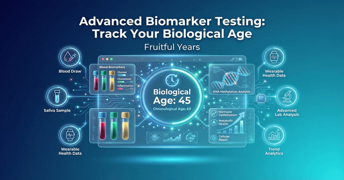Advanced biomarker testing for longevity optimization