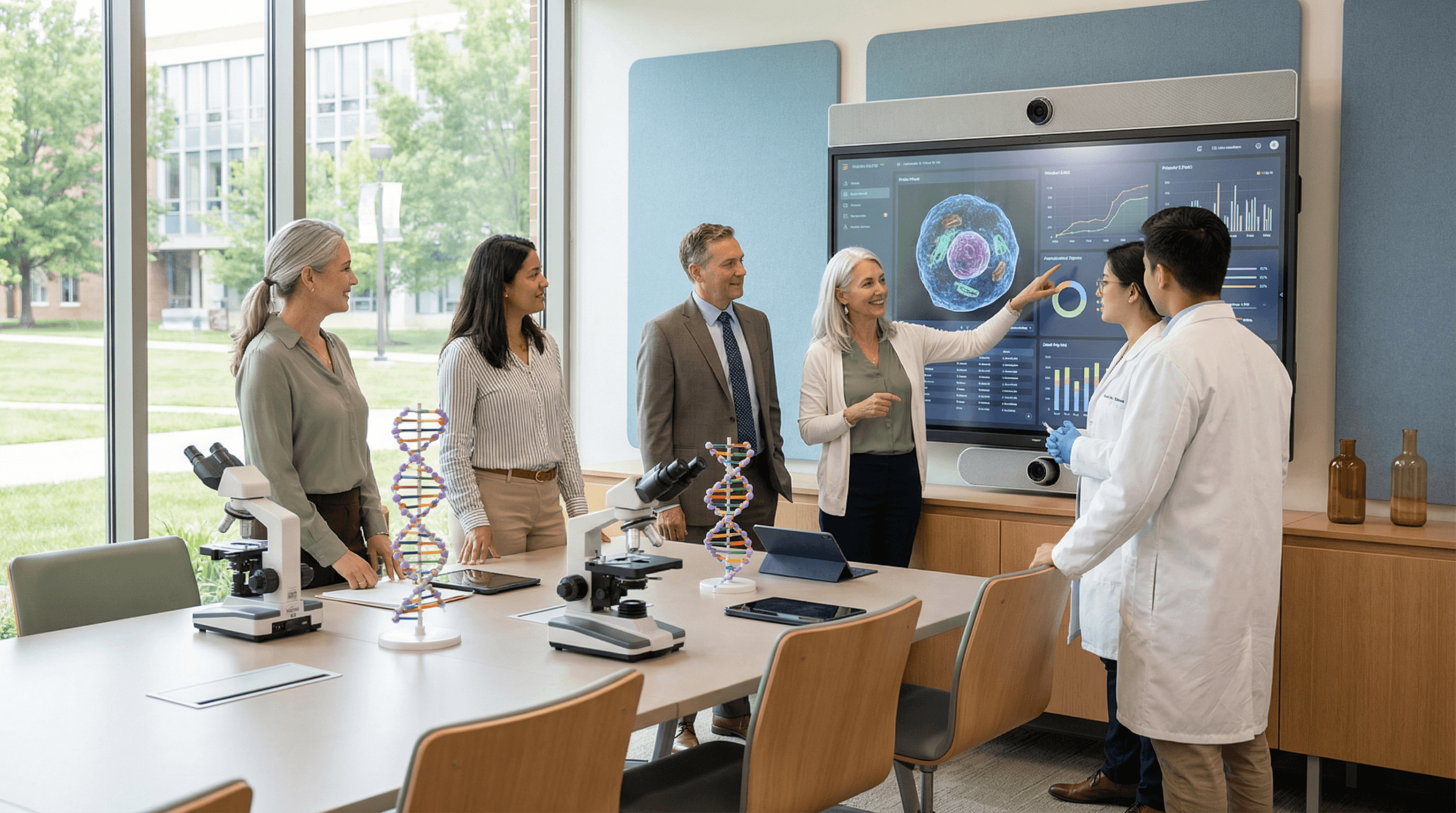 Scientists and medical professionals collaborating in a modern research lab — top longevity experts to follow in 2026